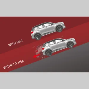 Hill Start Assist (HSA) Preventing vehicle to slip backward on an uphill road.  (All Type)